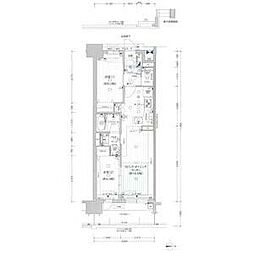 名古屋市営東山線 亀島駅 徒歩1分の賃貸マンション 9階2LDKの間取り