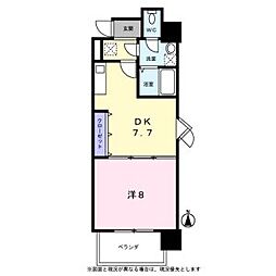 JR東海道本線 熱田駅 徒歩3分の賃貸マンション 9階1DKの間取り