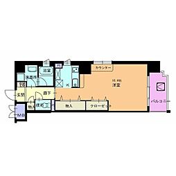名古屋市営名城線 上前津駅 徒歩6分の賃貸マンション 3階1Kの間取り