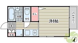 セジュール宝泉 1Kの間取図画像