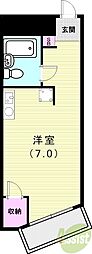 立花マンション ワンルームの間取図画像