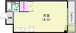 ニューヴィラ舞子 ワンルームの間取図画像