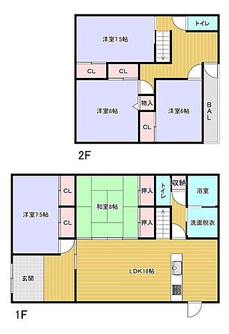 間取り 飯塚市西町9番40号