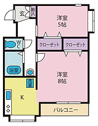 AquaLee'S 2Kの間取図画像