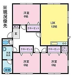 ハイツスプリモA 3LDKの間取図画像