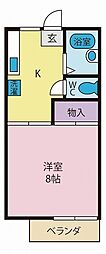 メゾン大手2 1Kの間取図画像