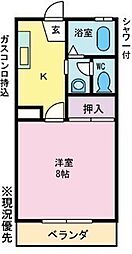 第3ハイツサスガ ワンルームの間取図画像