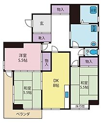 田島ビル 3DKの間取図画像