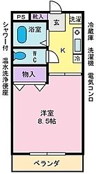 レジデンス・ピュア 1Kの間取図画像