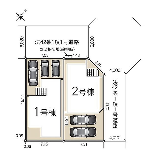 カースペース並列3台※車種による