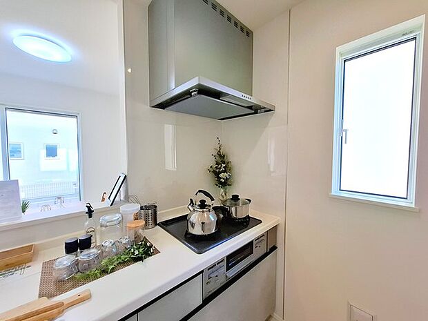 3口コンロ＆レンジフード