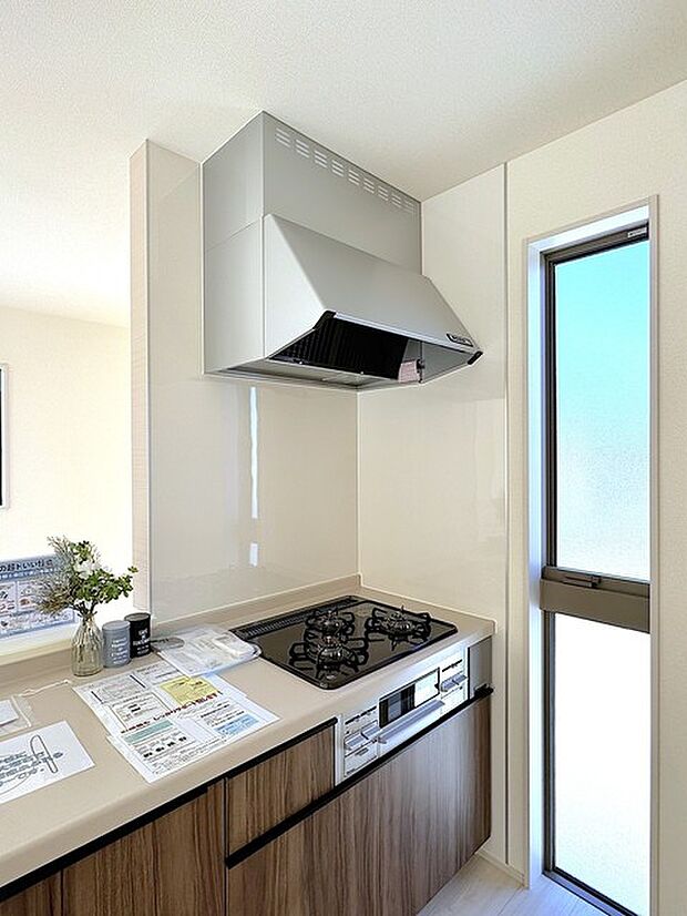 3口コンロ＆レンジフード