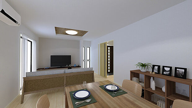 木の温もりと明るい空間が心地よく調和し、穏やかな時間が流れる住まい。随所に施された洗練されたデザインが、上質な暮らしを予感させます