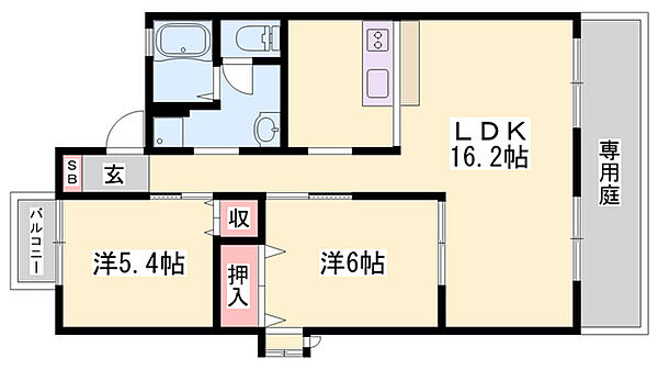 兵庫県加古川市加古川町友沢(賃貸アパート2LDK・2階・64.01㎡)の写真 その2