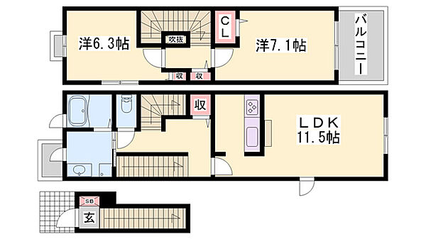 同じ建物の物件間取り写真 - ID:228047062126