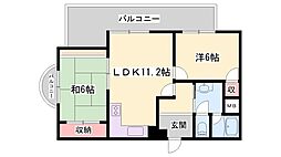 ソレイユ神田 2LDKの間取図画像