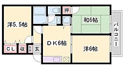 シャルマン・イワイ 3DKの間取図画像