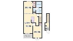 メゾングレーヌ東出Ａ 2階/-