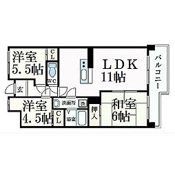 シティーガーデン広畑 3LDKの間取図画像