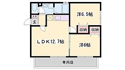 西条ビバリーヒルズ2 2LDKの間取図画像