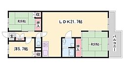 花の北ハイツA棟 7階/-