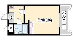 メゾンYS ワンルームの間取図画像