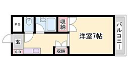 ラ・ポール ワンルームの間取図画像