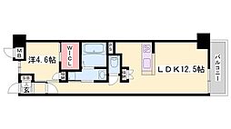 キャッスルコート岩端 1LDKの間取図画像