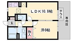 プラシード 1LDKの間取図画像