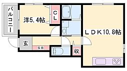ネットハイツ1 1LDKの間取図画像