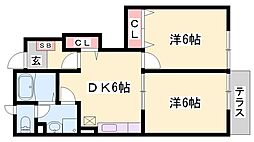 ドミール5 2DKの間取図画像