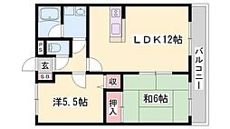 ヒシヤハイツ 2LDKの間取図画像