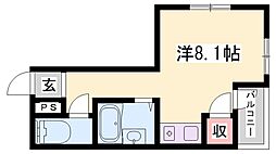 メゾン京口 ワンルームの間取図画像