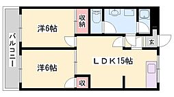 グランコート滝野 2LDKの間取図画像