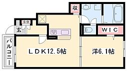 フローリッシュメゾン上野田2 1LDKの間取図画像