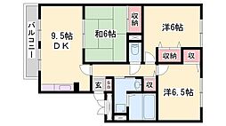 アゼリア21 3DKの間取図画像