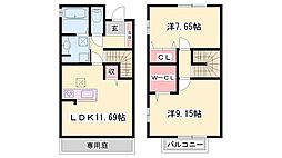 ブライト仁壽 2LDKの間取図画像