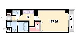 クレストコート加古川 1Kの間取図画像