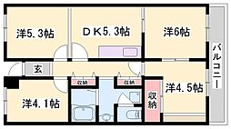 レナジア姫路west 4DKの間取図画像