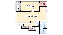 Villaやまっちゃ 1LDKの間取図画像