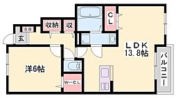 エピナール2 1LDKの間取図画像