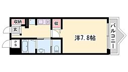 サニーガーデン 1Kの間取図画像
