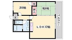 メゾン安富 2LDKの間取図画像