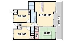 ライオンズマンション姫路野里 3LDKの間取図画像