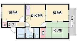 プレズントハイツ 3DKの間取図画像