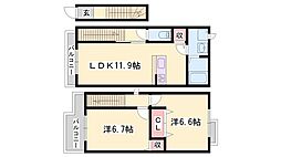 エステ・スール 2LDKの間取図画像