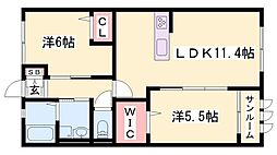 Pure Ryuju 2LDKの間取図画像