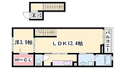 グランアウローラ8 1LDKの間取図画像