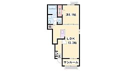 スピカ 1LDKの間取図画像