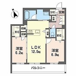 Seaside House 2LDKの間取図画像